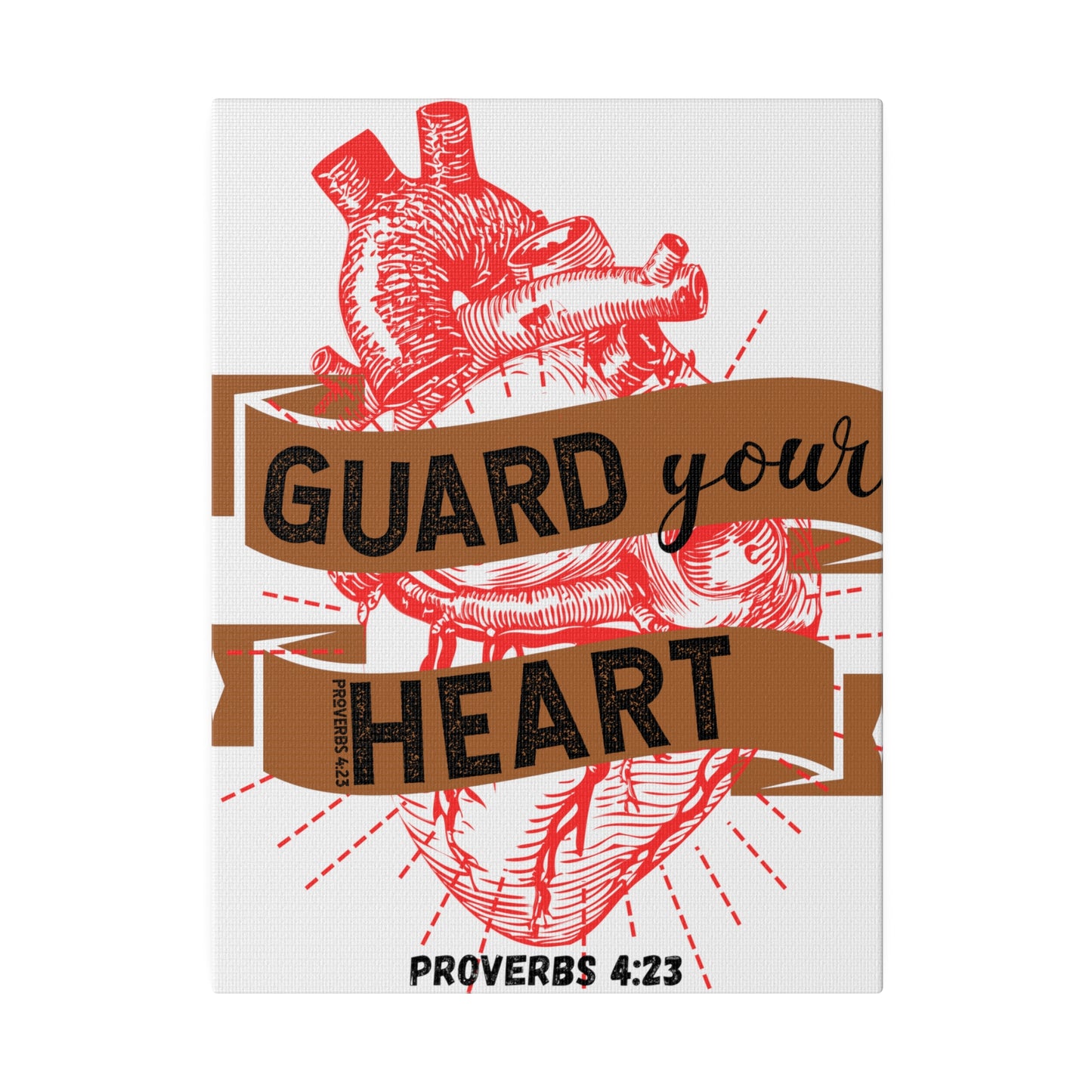 Heart Scripted Canvas Wall Art: Christian HomeDecor for Self Love Awareness