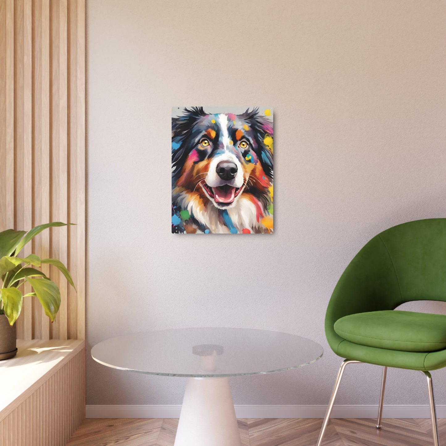 Metal Wall Art Decor Australian Shepherd. Mounting tools included. Interior Design. Versatile Home Decor.