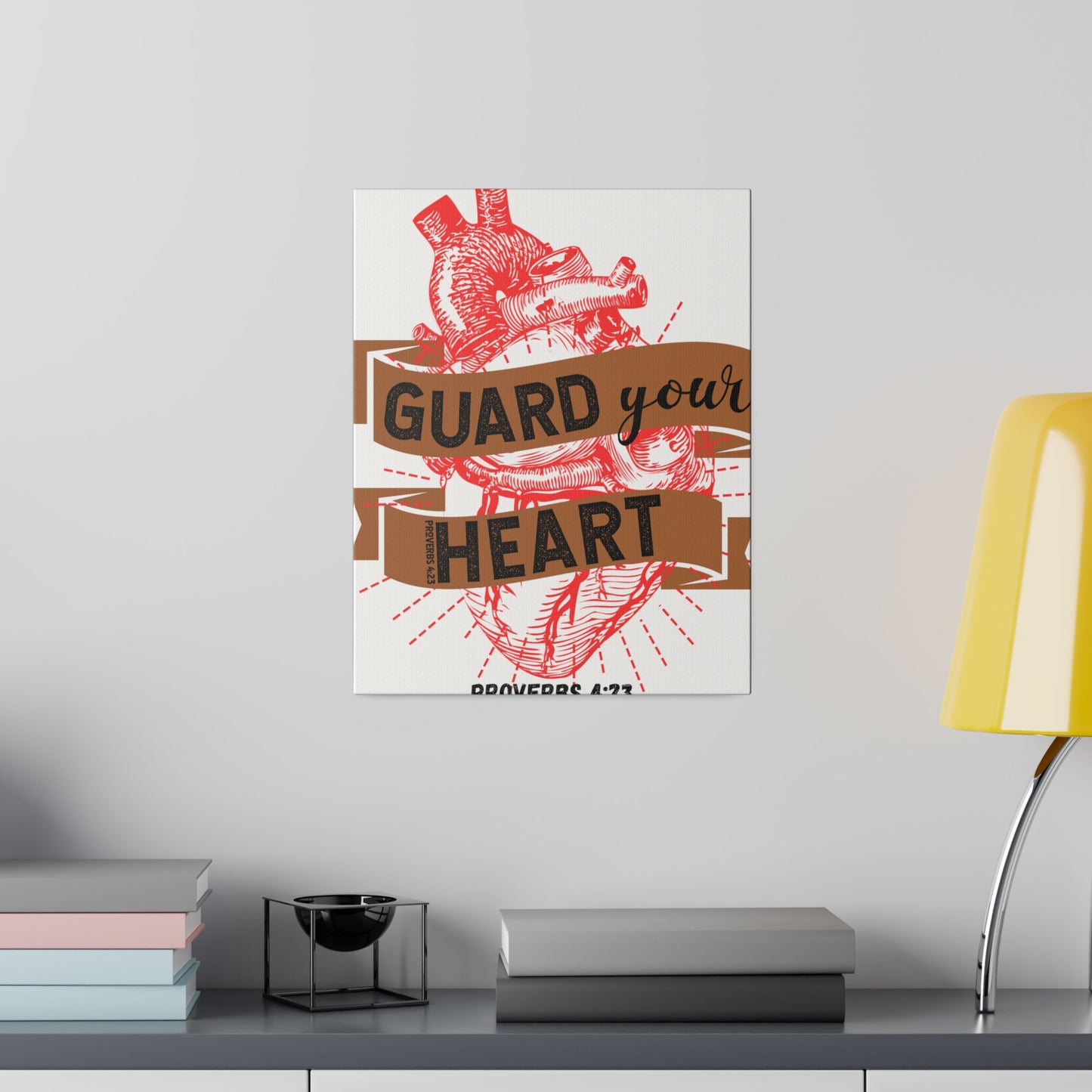 Heart Scripted Canvas Wall Art: Christian HomeDecor for Self Love Awareness