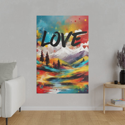 Love Lanscape Canvas Wall Art, Home decor, Stretched, 0.75"