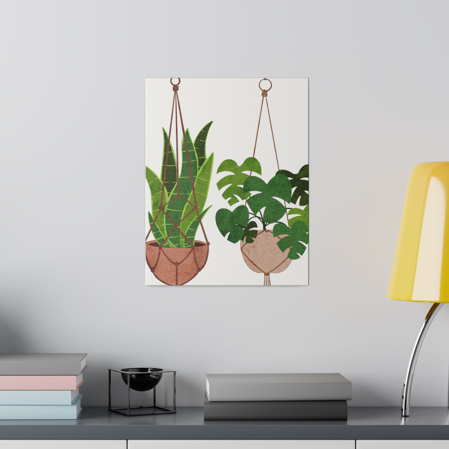 Hanging Indoors Plants Botanical Wall Art, Canvas Wall Arts, Streched