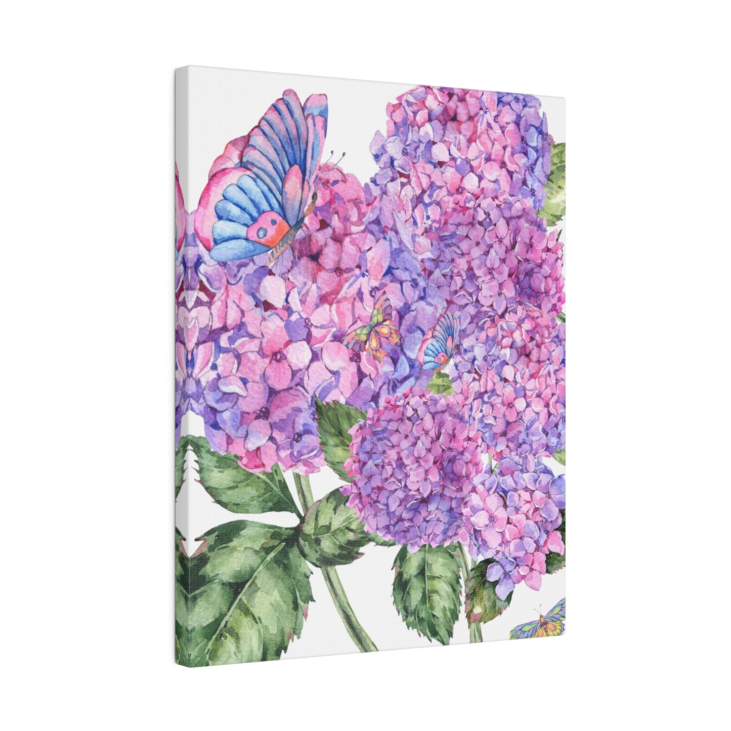 Violet Hydrangeas Botanical Wall Art Matte Canvas, Stretched, 0.75"