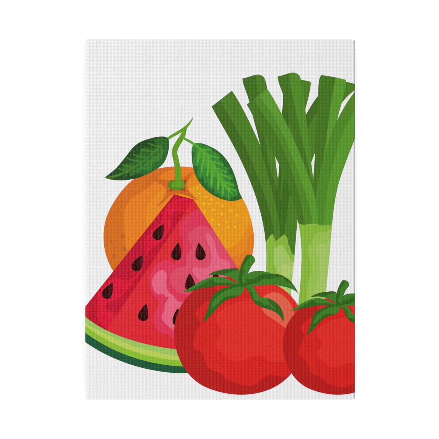 Fruits and Vegetables Kitchen Wall Art, Canvas, Stretched, 0.75"