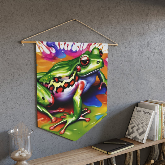 Colorful Frog. Pennant wall art for home decor