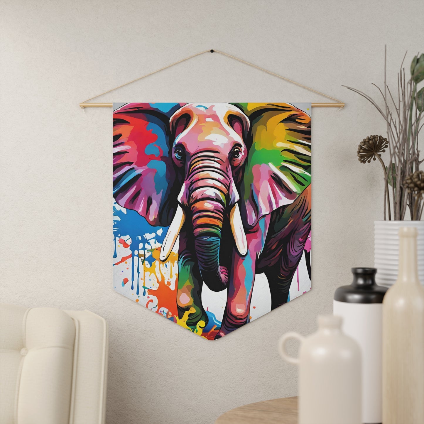 Elephant Pennant wall art for home decor