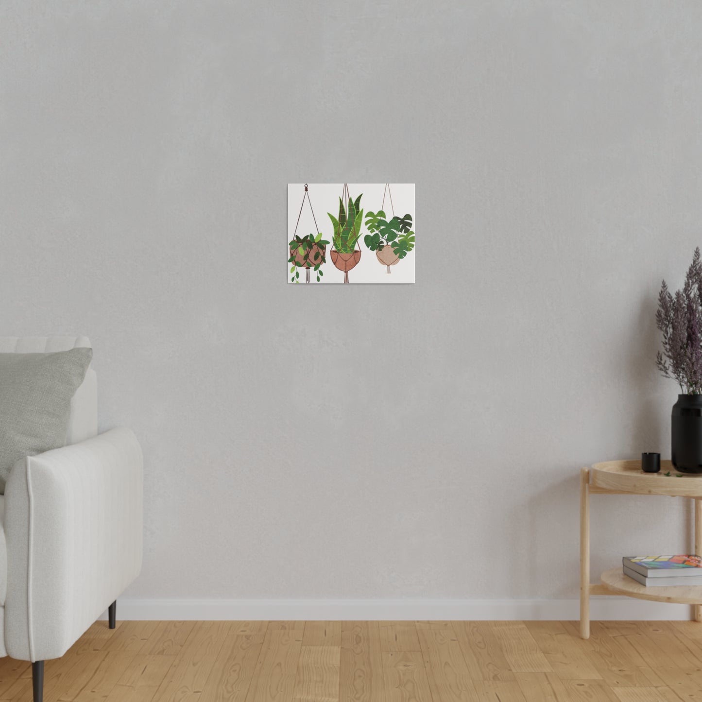 Hanging Indoors Plants Botanical Wall Art, Canvas Wall Arts, Streched