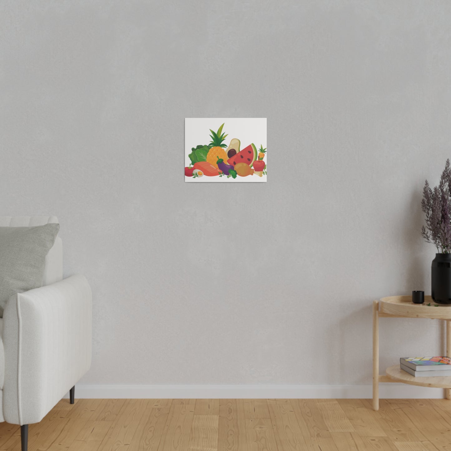 Fruits and Vegetables Kitchen Wall Art, Canvas, Stretched, 0.75"