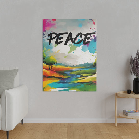 PEACE Lanscape Canvas Wall Art Home Decor, Interior design, Stretched 0.75"
