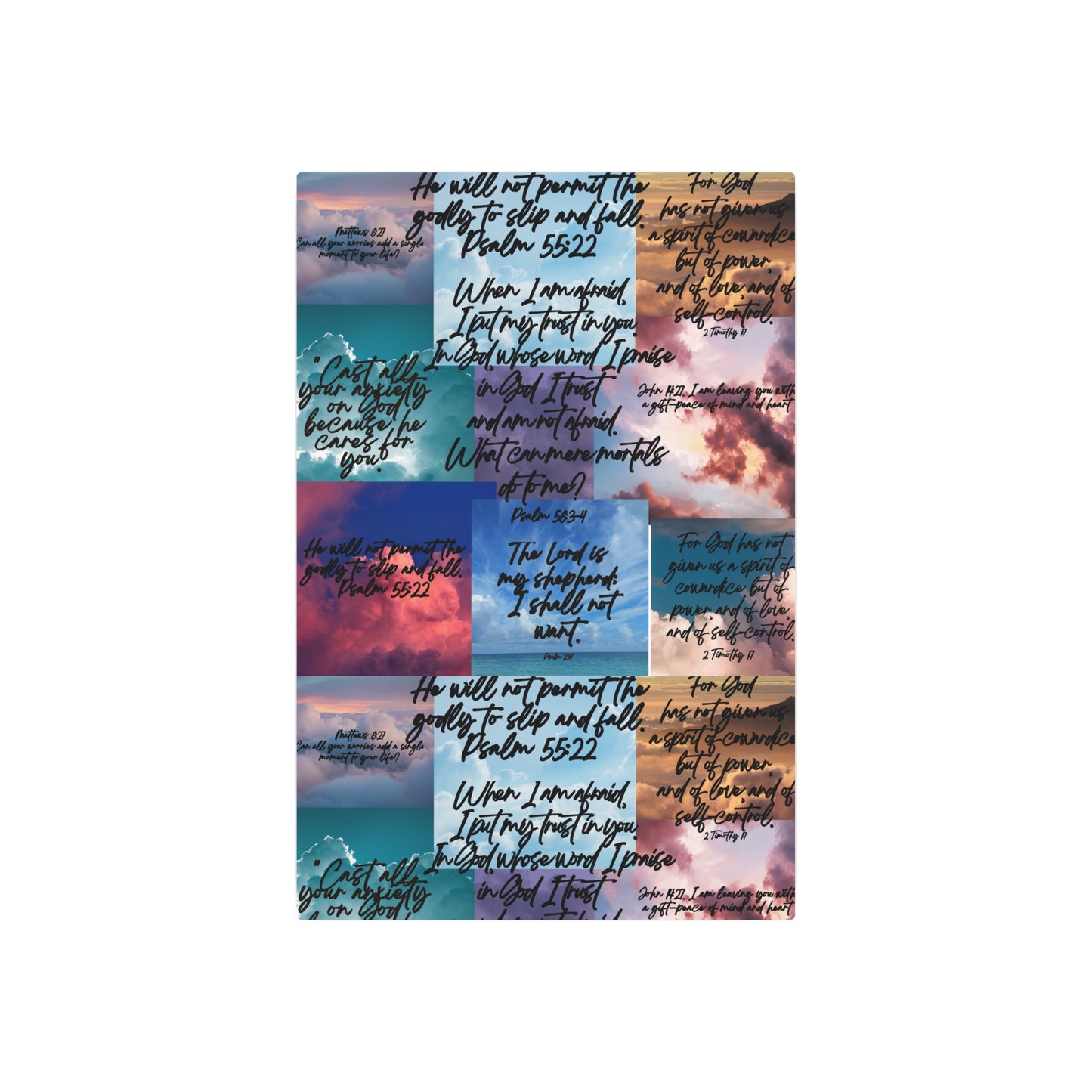 Mental Health Bible Verses Skies Collage. Metal Wall Arts Home Decor