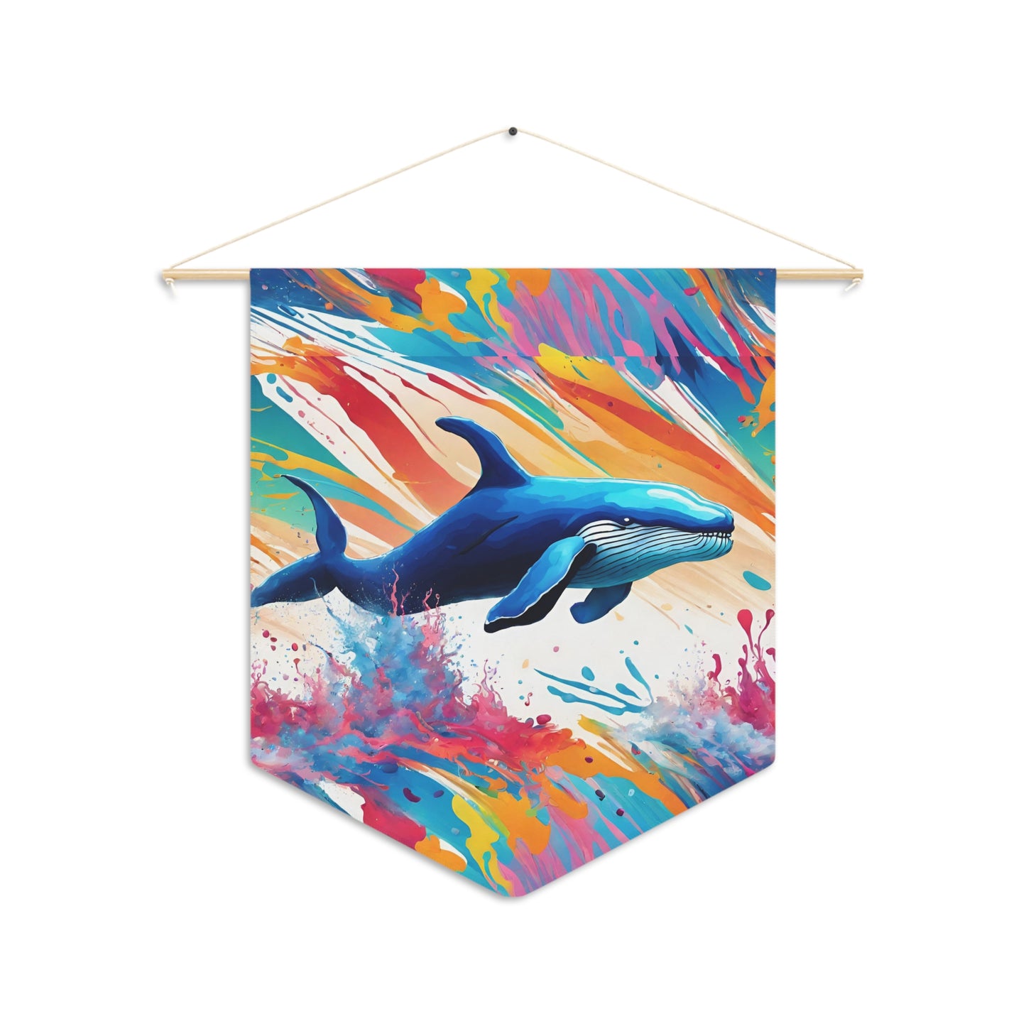 Whale Pennant wall art for home decor