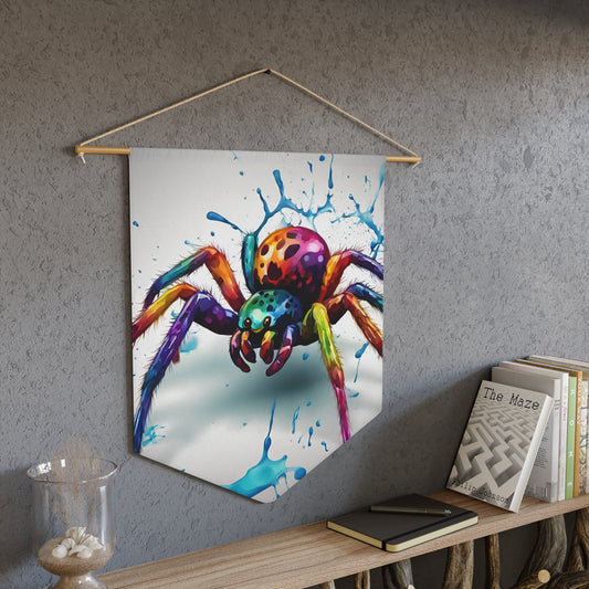 Colorful Spider. Pennant wall art for home decor