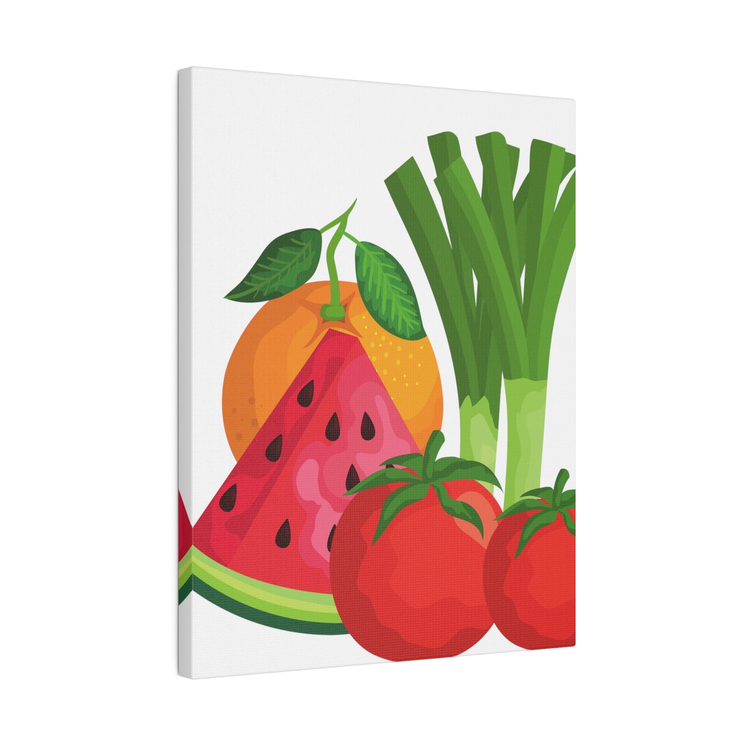 Fruits and Vegetables Kitchen Wall Art, Canvas, Stretched, 0.75"