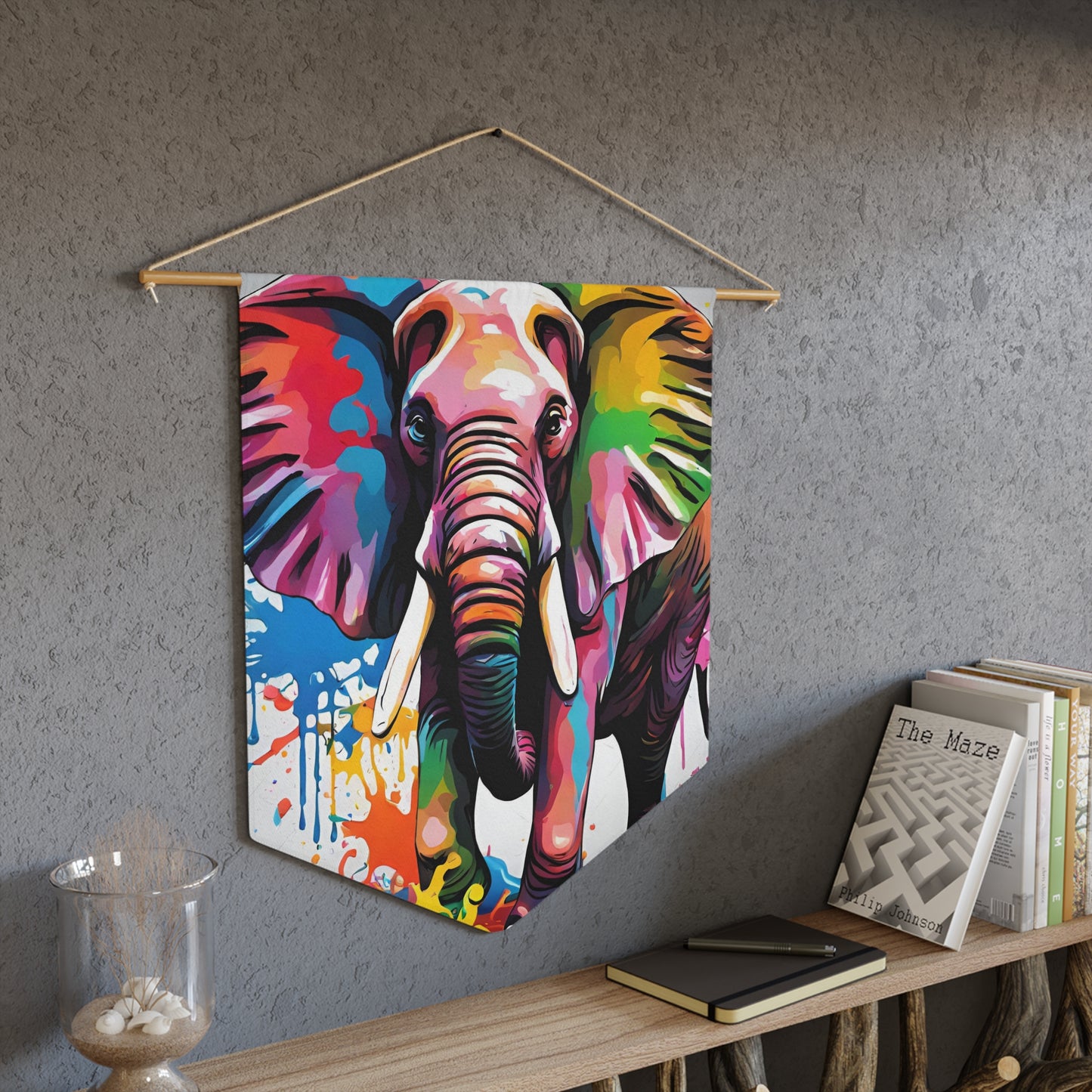 Elephant Pennant wall art for home decor