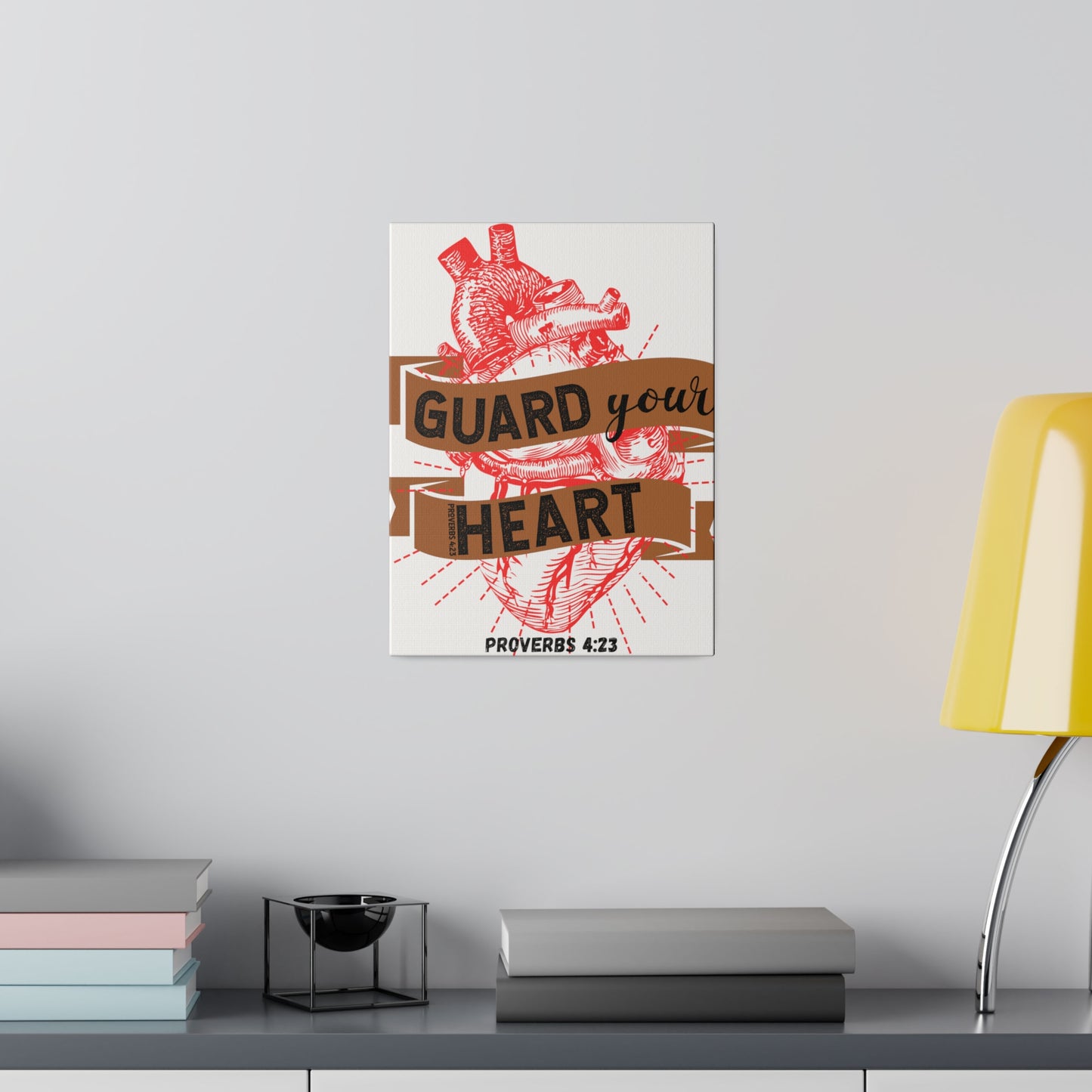 Heart Scripted Canvas Wall Art: Christian HomeDecor for Self Love Awareness