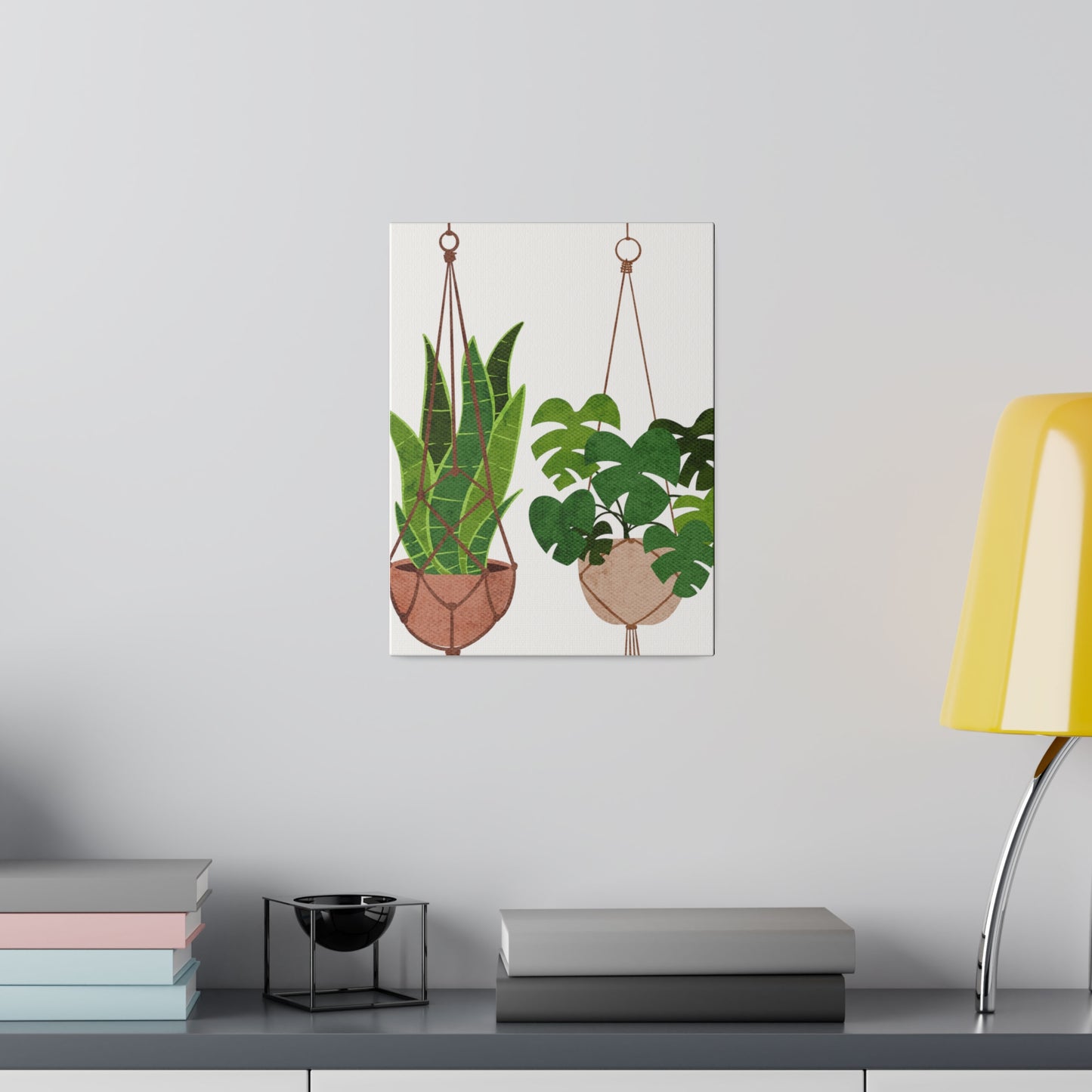 Hanging Indoors Plants Botanical Wall Art, Canvas Wall Arts, Streched