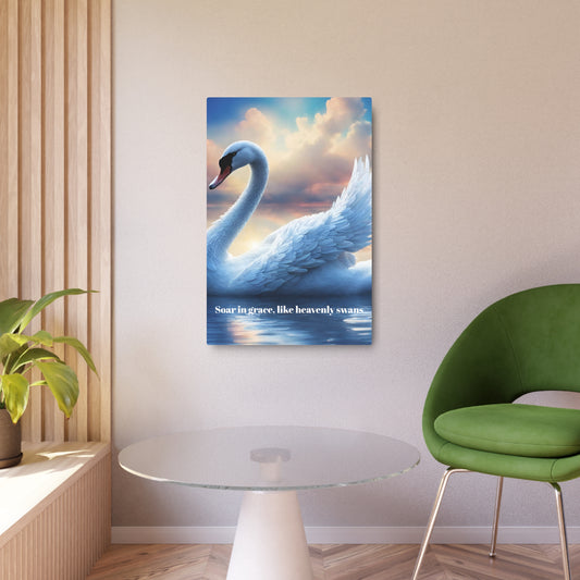 Soar in grace, like heavenly swans. Metal Wall Art Decor featuring a Colorful Eagle. Mounting tools included. Versatile Home Decor.