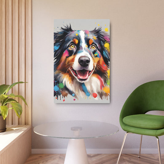 Metal Wall Art Decor Australian Shepherd. Mounting tools included. Interior Design. Versatile Home Decor.