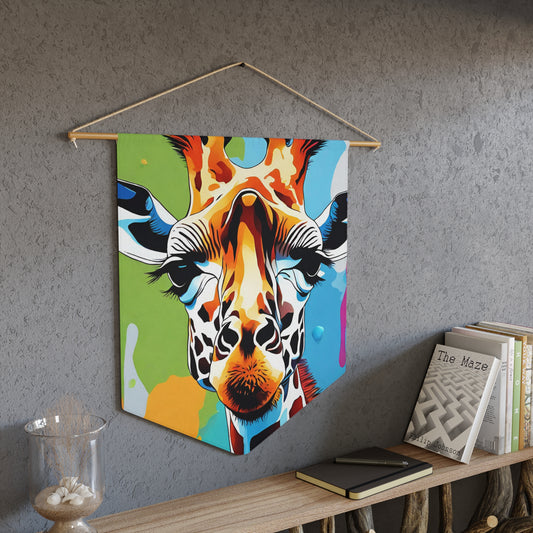 Colorful Giraffe Pennant wall art for home decor