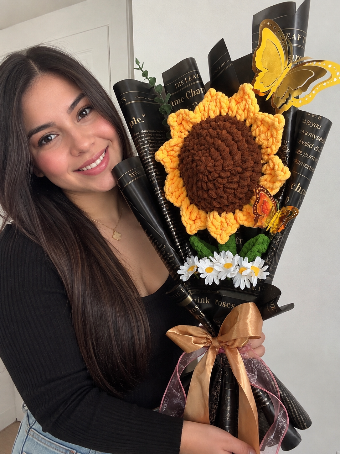 Golden Sunshine – Handmade Plush Sunflower Bouquet