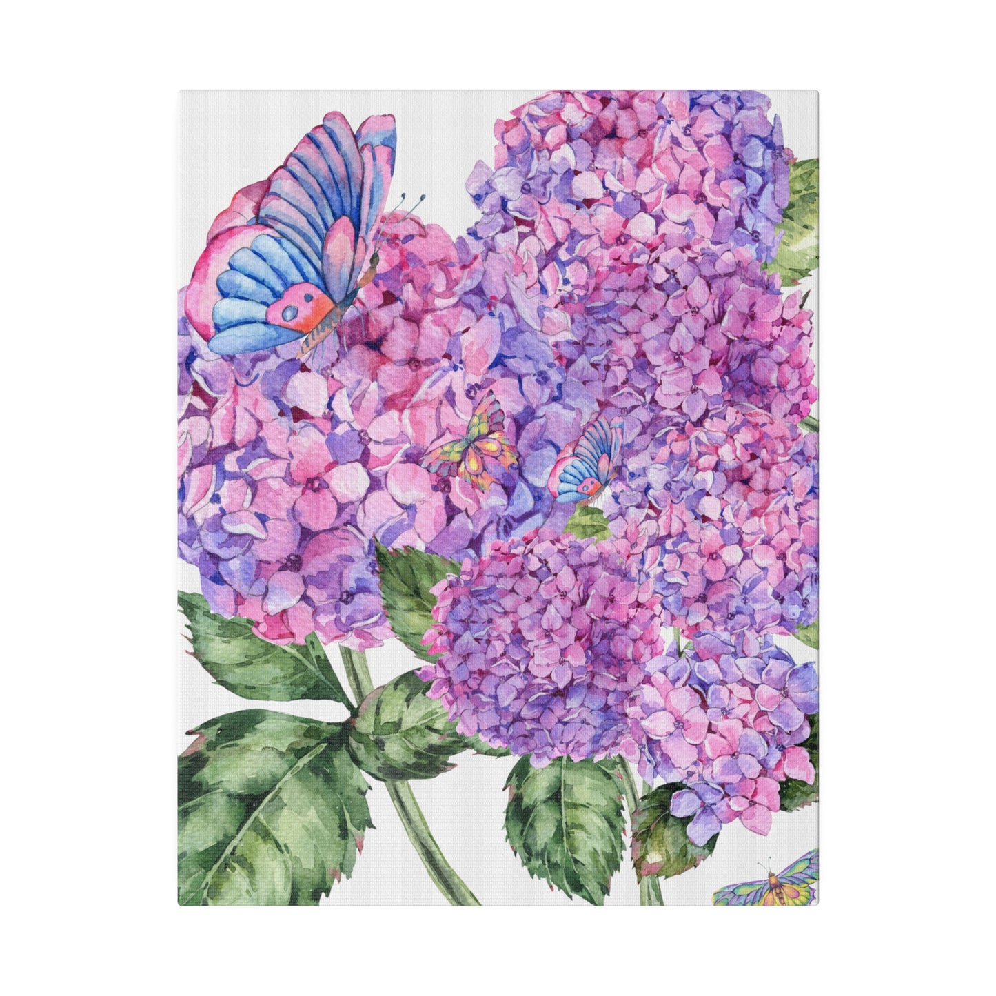 Violet Hydrangeas Botanical Wall Art Matte Canvas, Stretched, 0.75"