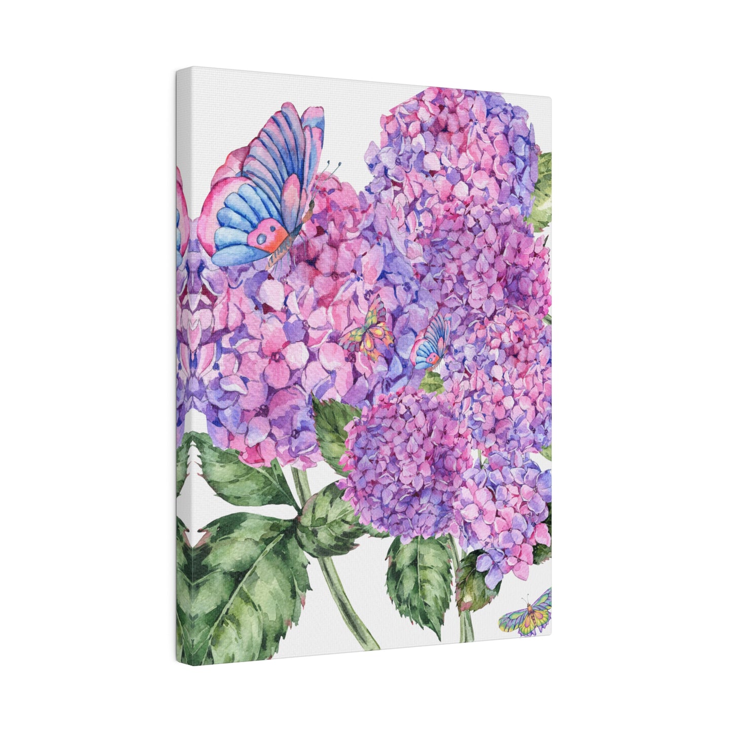 Violet Hydrangeas Botanical Wall Art Matte Canvas, Stretched, 0.75"