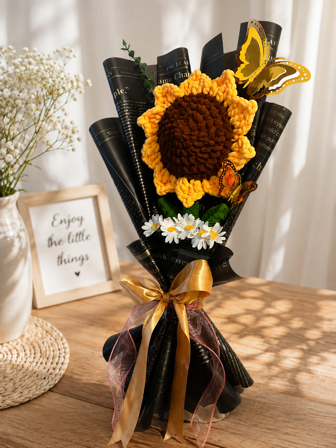 Golden Sunshine – Handmade Plush Sunflower Bouquet