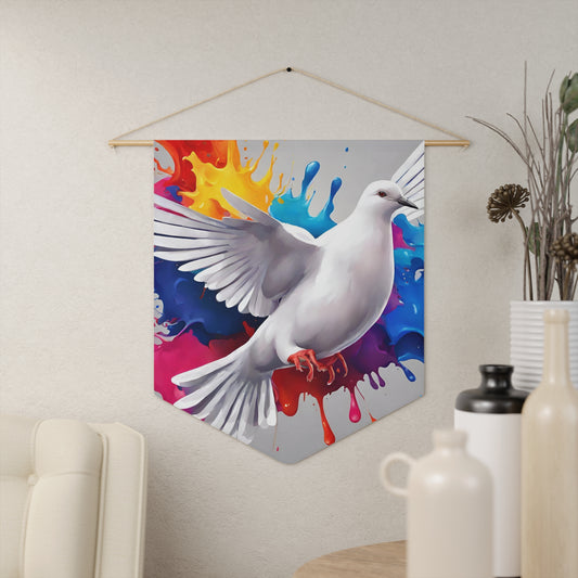 Colorful Dove Pennant wall art for home decor