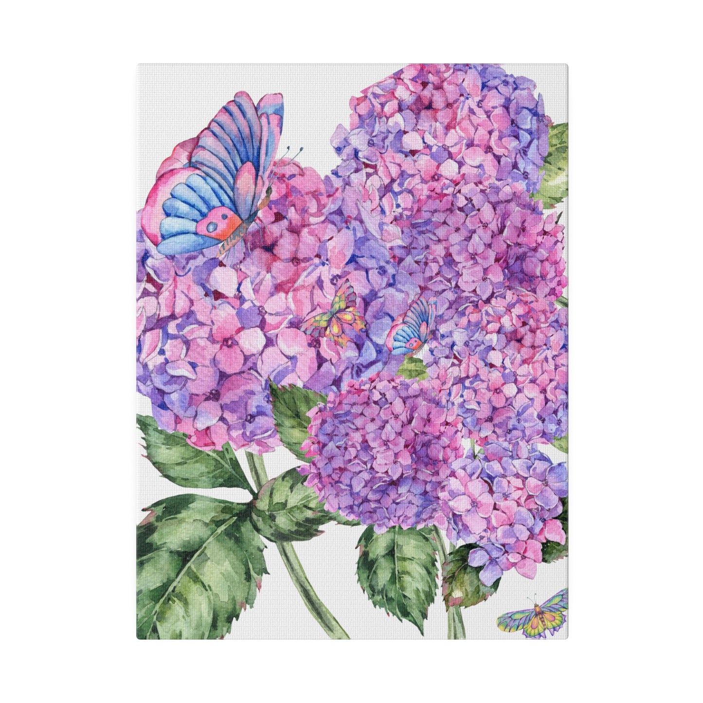 Violet Hydrangeas Botanical Wall Art Matte Canvas, Stretched, 0.75"