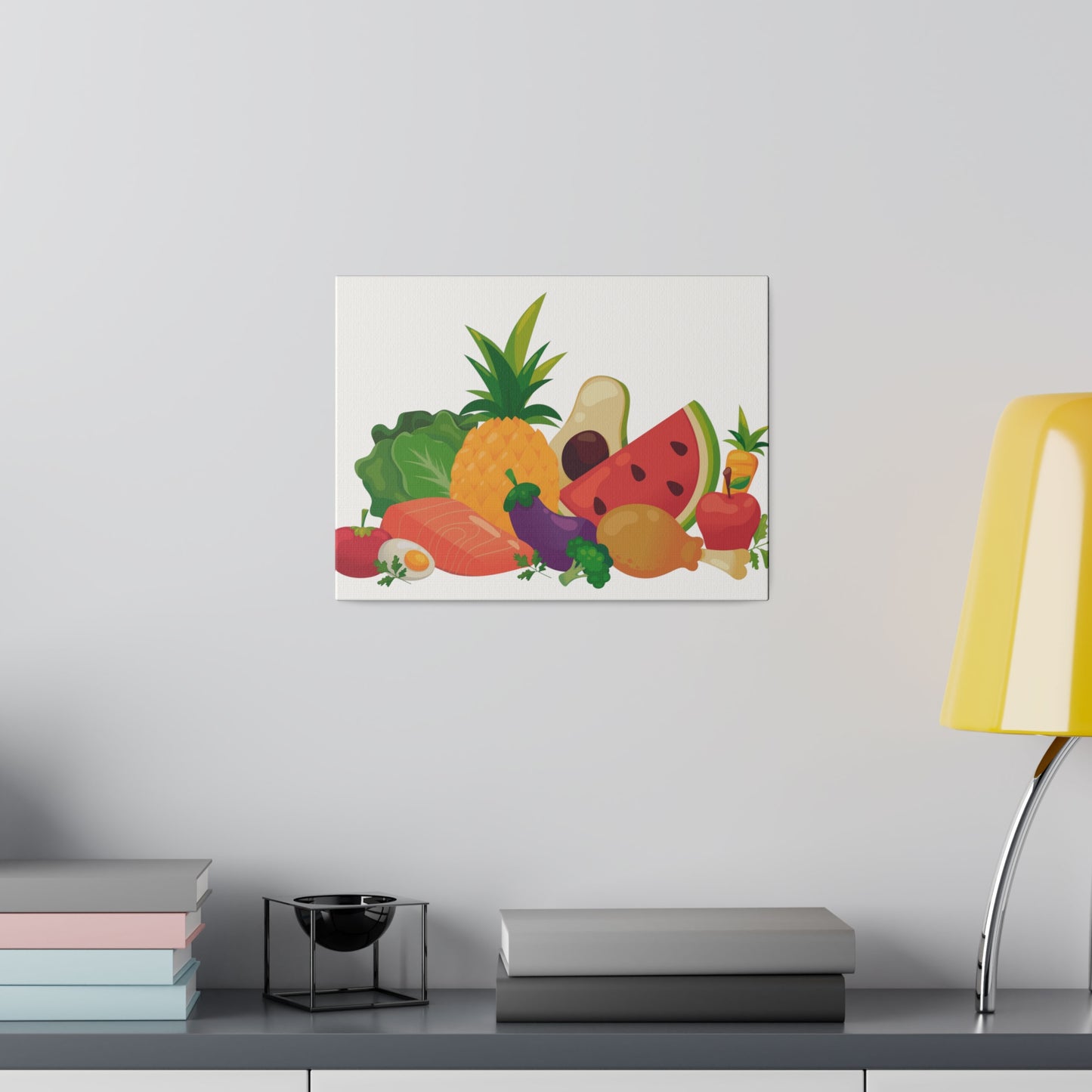 Fruits and Vegetables Kitchen Wall Art, Canvas, Stretched, 0.75"