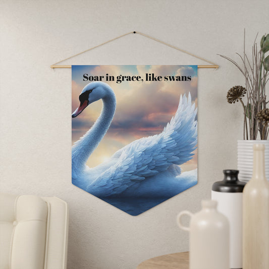 Soar in faith, like eagles. Pennant wall art for home decor