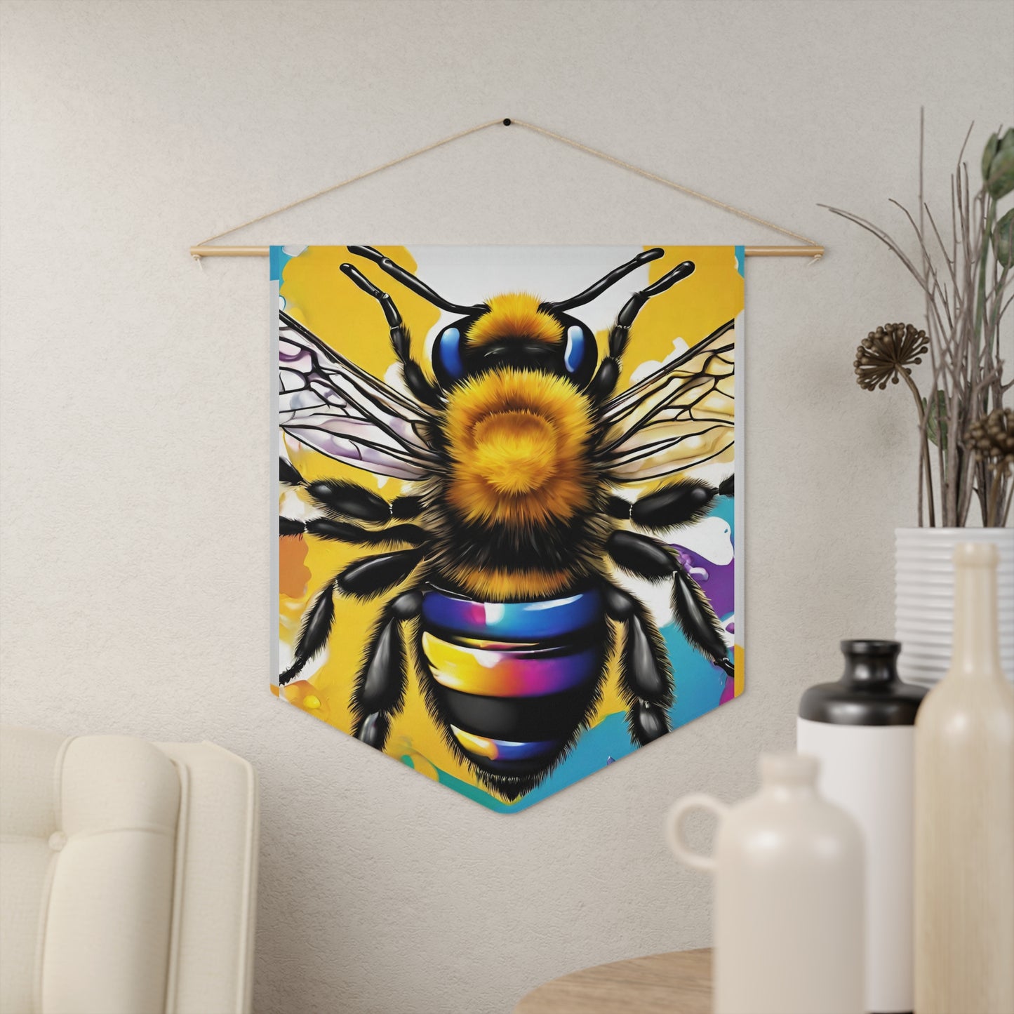 Bee Pennant wall art for home decor