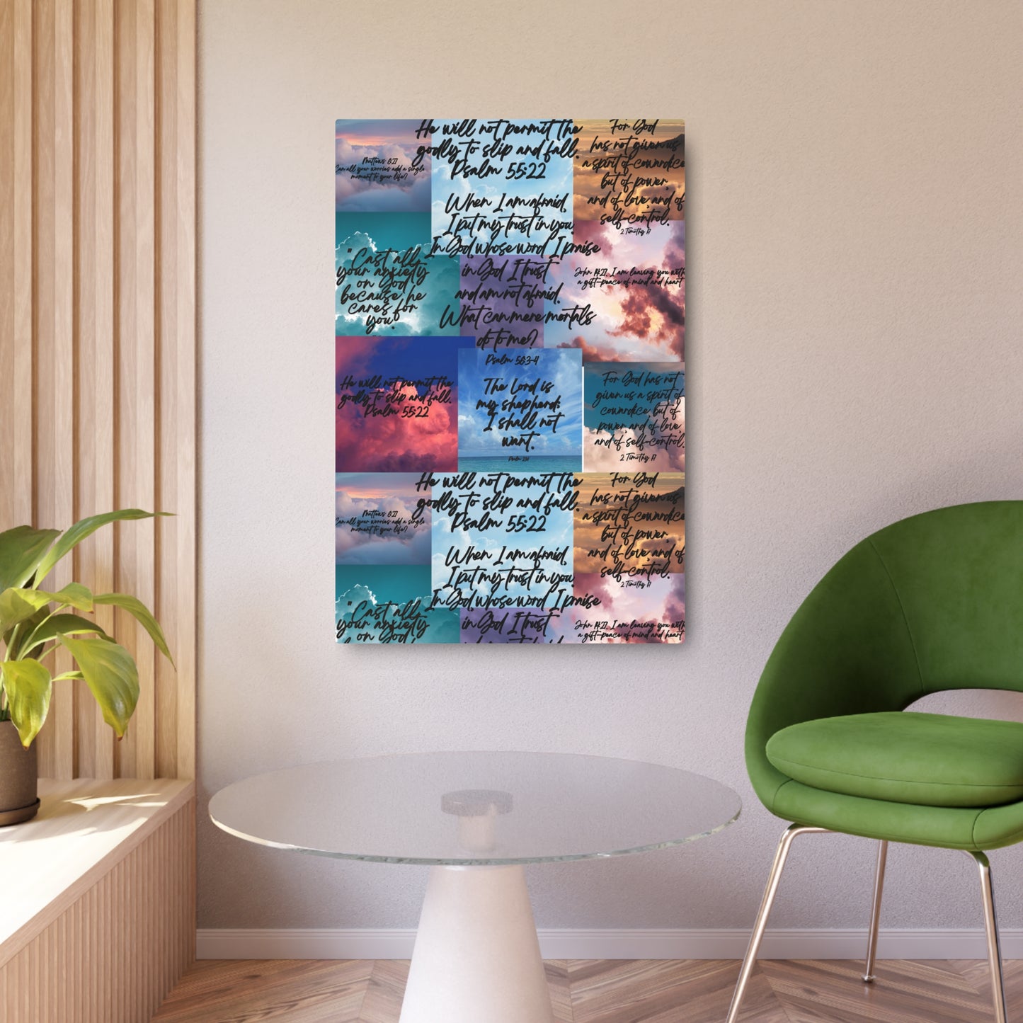 Mental Health Bible Verses Skies Collage. Metal Wall Arts Home Decor