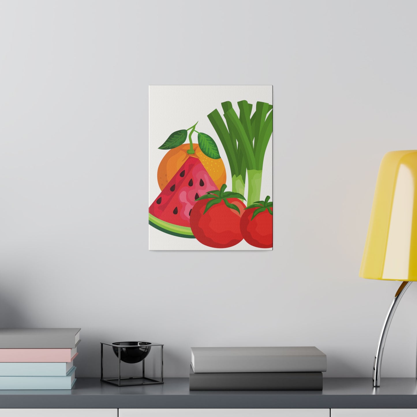 Fruits and Vegetables Kitchen Wall Art, Canvas, Stretched, 0.75"