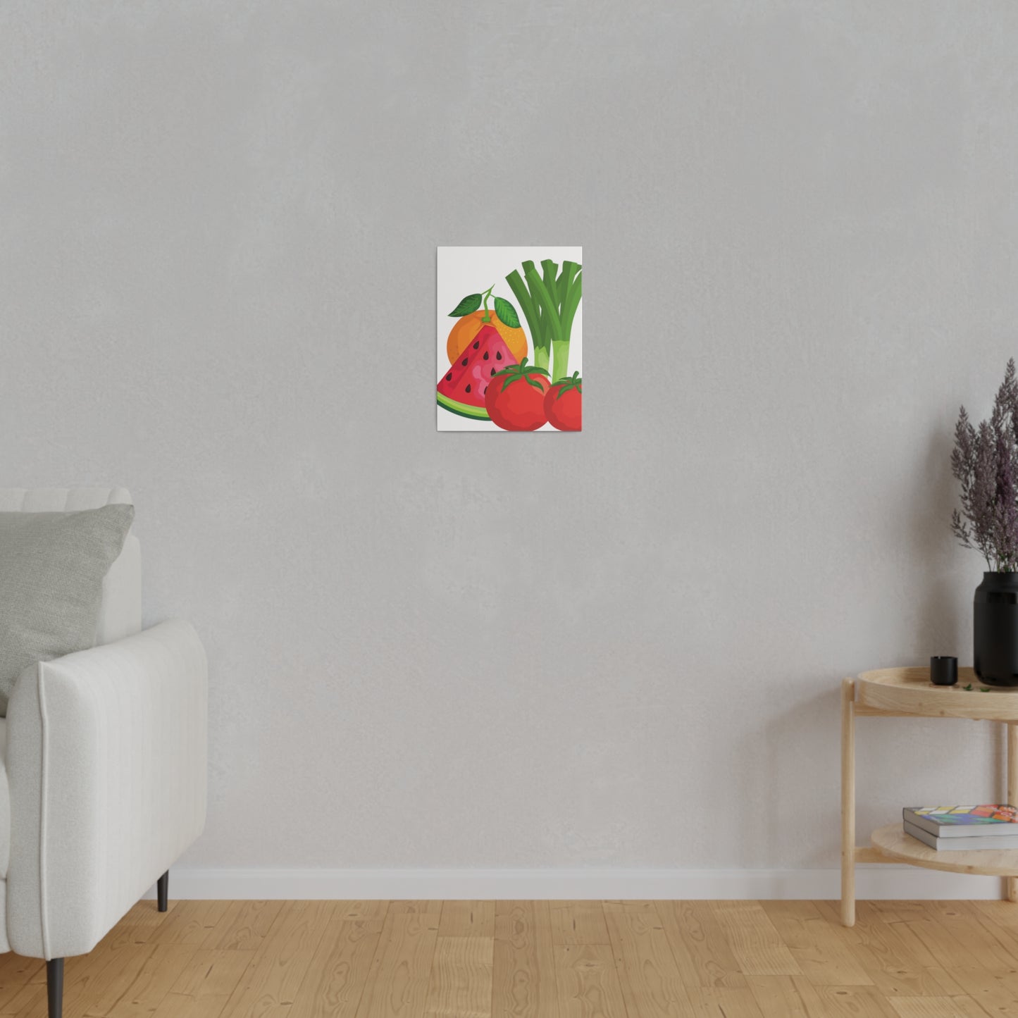 Fruits and Vegetables Kitchen Wall Art, Canvas, Stretched, 0.75"