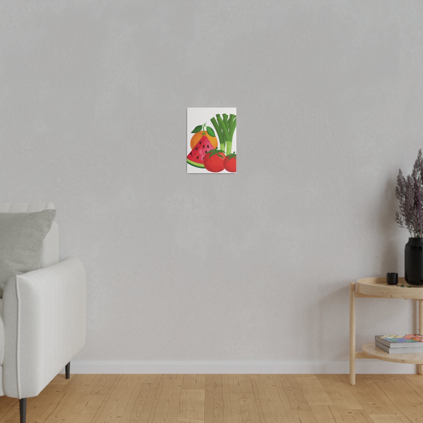 Fruits and Vegetables Kitchen Wall Art, Canvas, Stretched, 0.75"