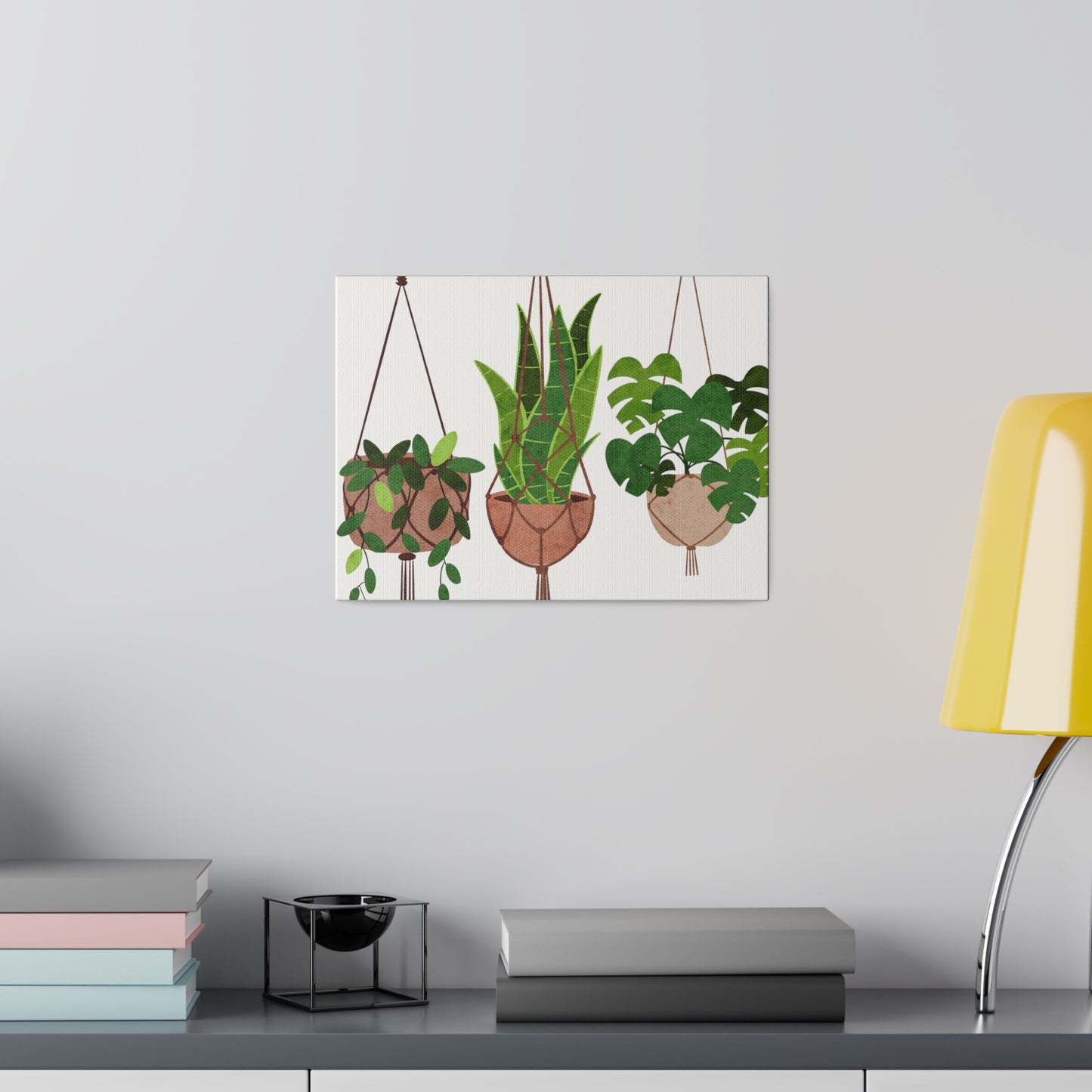 Hanging Indoors Plants Botanical Wall Art, Canvas Wall Arts, Streched