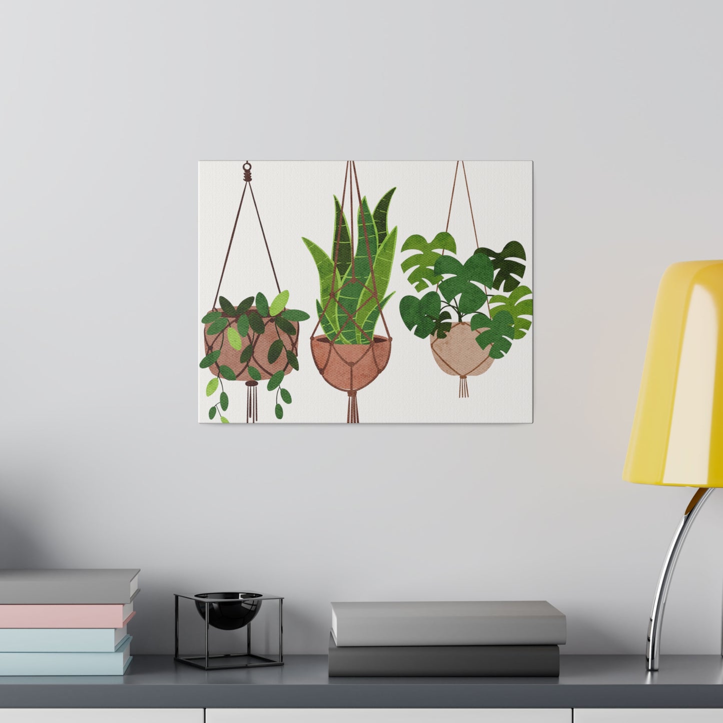 Hanging Indoors Plants Botanical Wall Art, Canvas Wall Arts, Streched