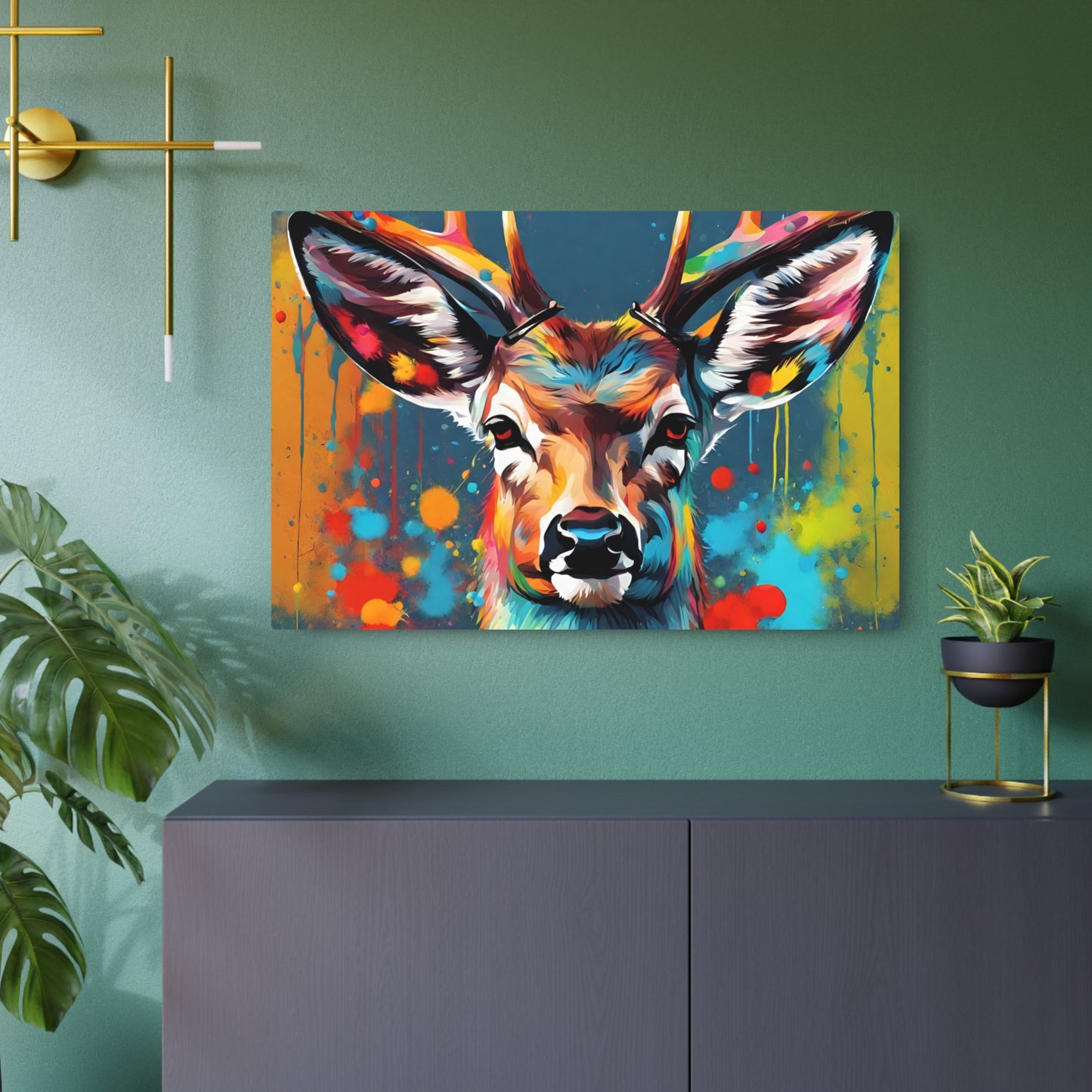 Colorful Deer Metal wall Art versatile and unique home decor