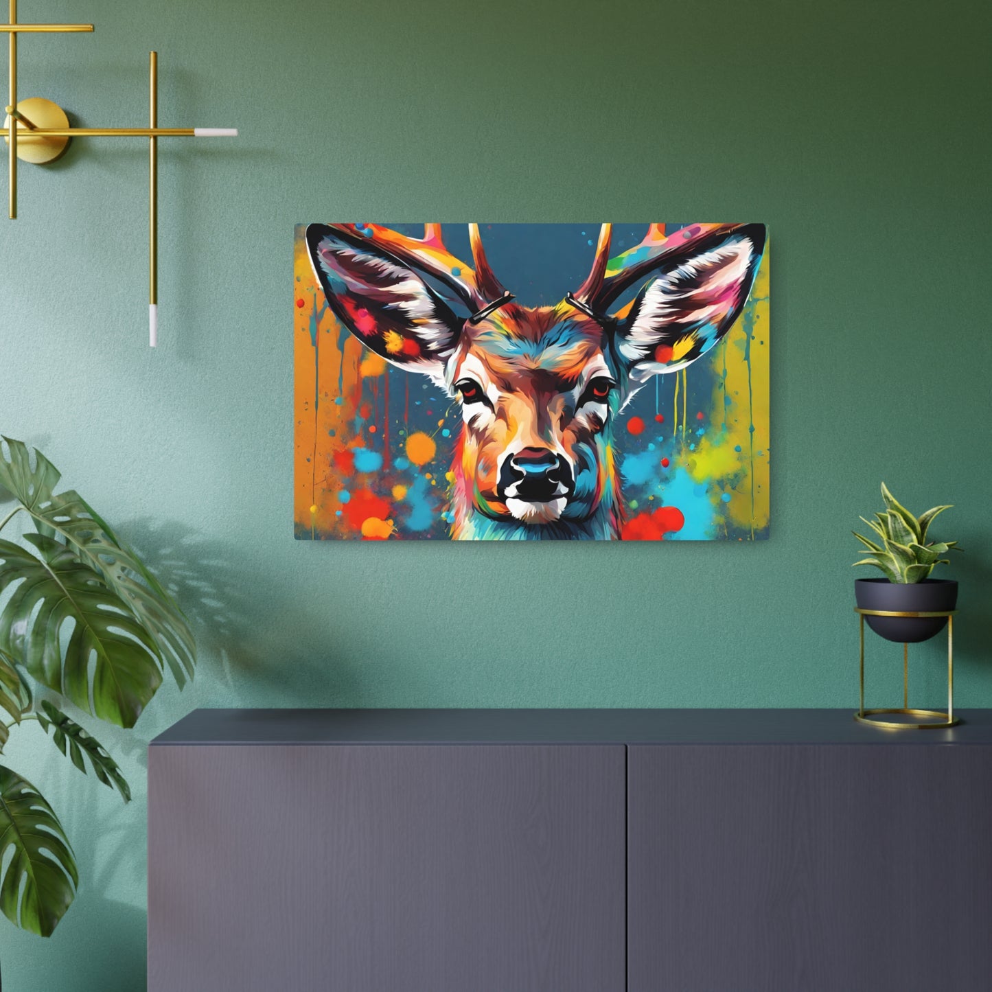 Colorful Deer Metal wall Art versatile and unique home decor