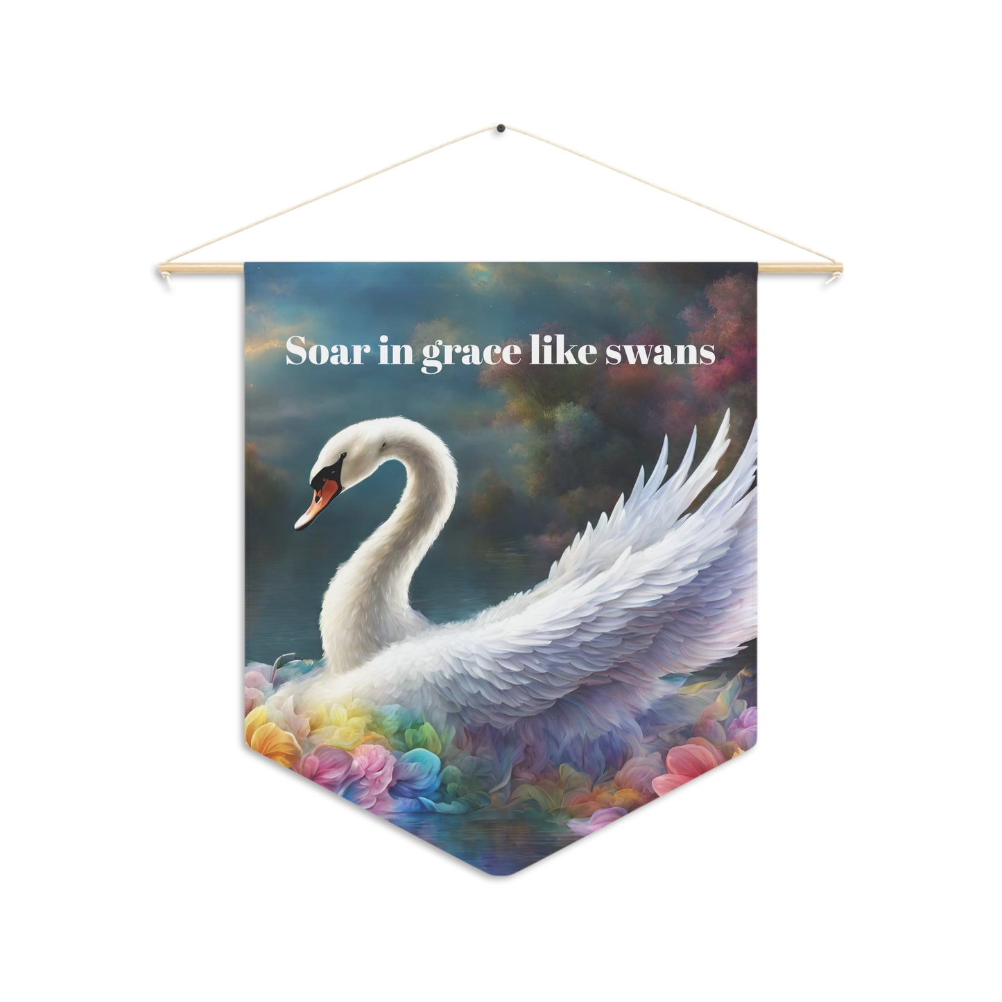 Soar in faith, like eagles. Pennant wall art for home decor