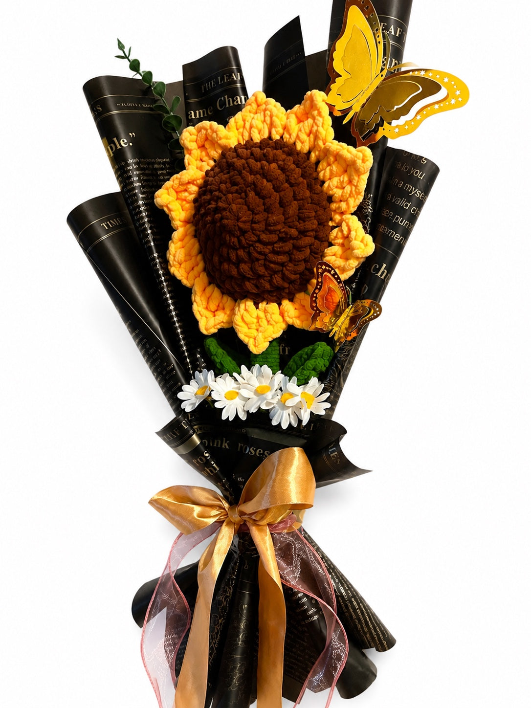 Golden Sunshine – Handmade Plush Sunflower Bouquet