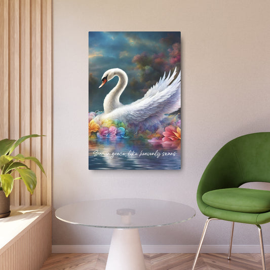 Soar in grace, like heavenly swans. Metal Wall Art Decor featuring a Colorful Eagle. Mounting tools included. Versatile Home Decor.