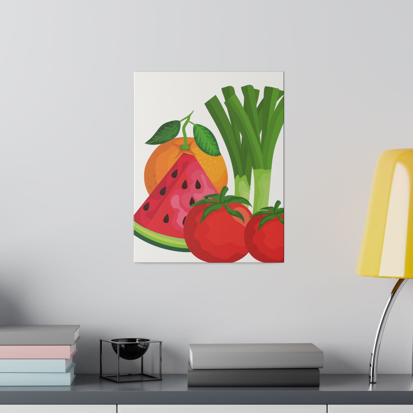 Fruits and Vegetables Kitchen Wall Art, Canvas, Stretched, 0.75"