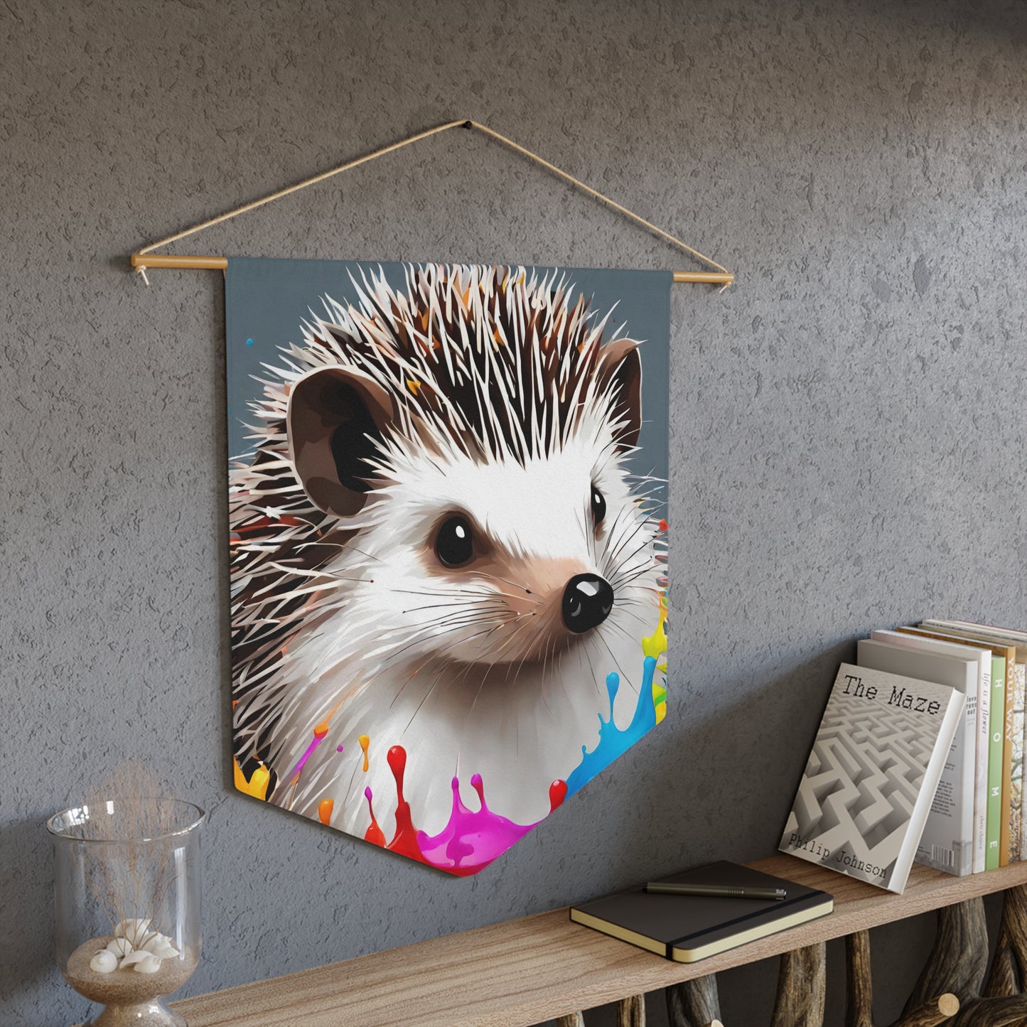 Hedgehog Pennant wall art for home decor