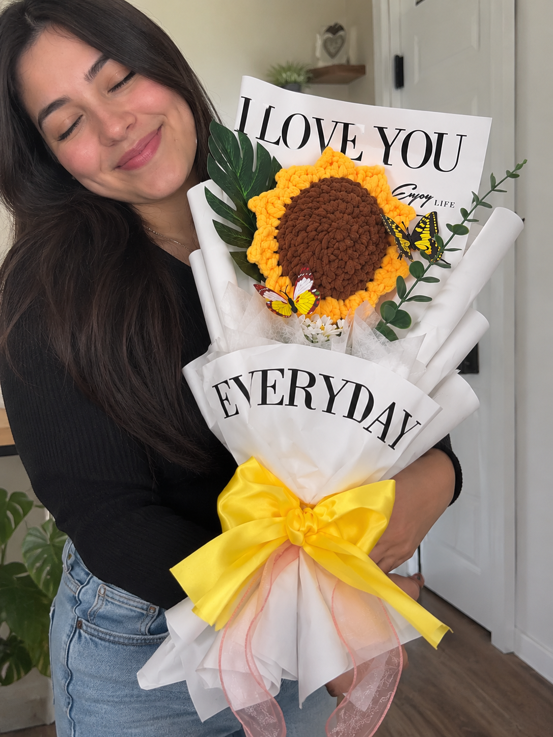Everyday Sunshine – Handmade Plush Sunflower Bouquet