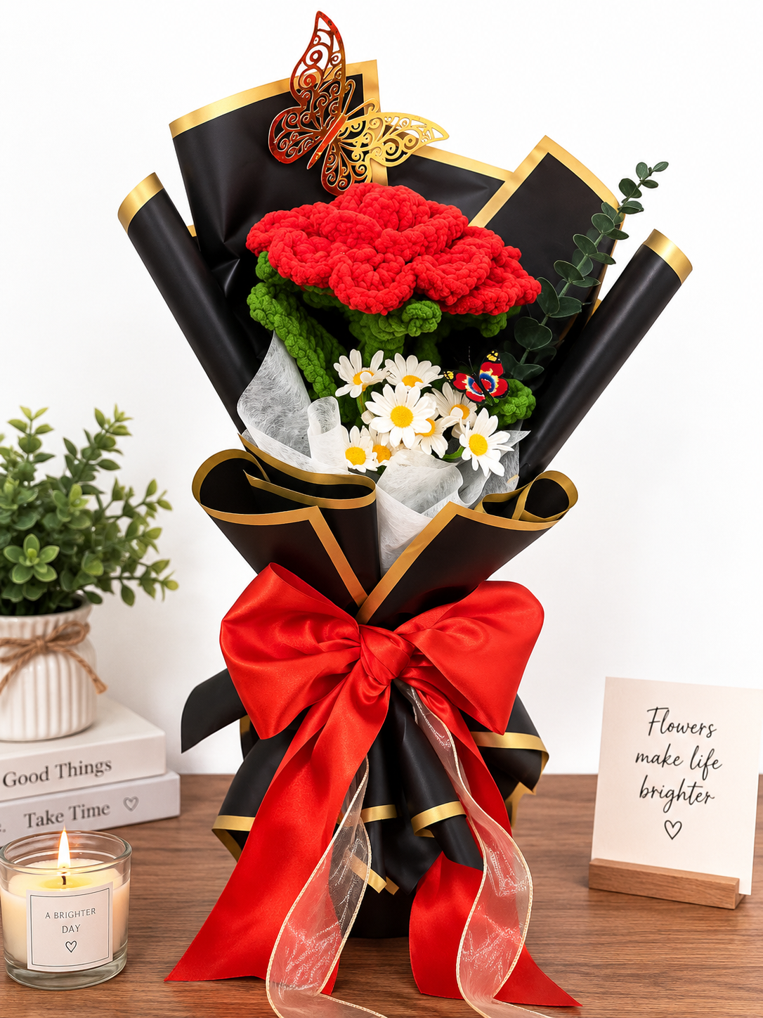 Golden Sunshine – Handmade Plush Sunflower Bouquet
